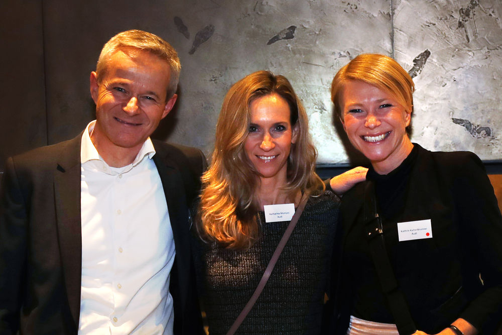 Peter Camenzind, Katharina Momani und Kathrin Kaltenbrunner (alle Audi).